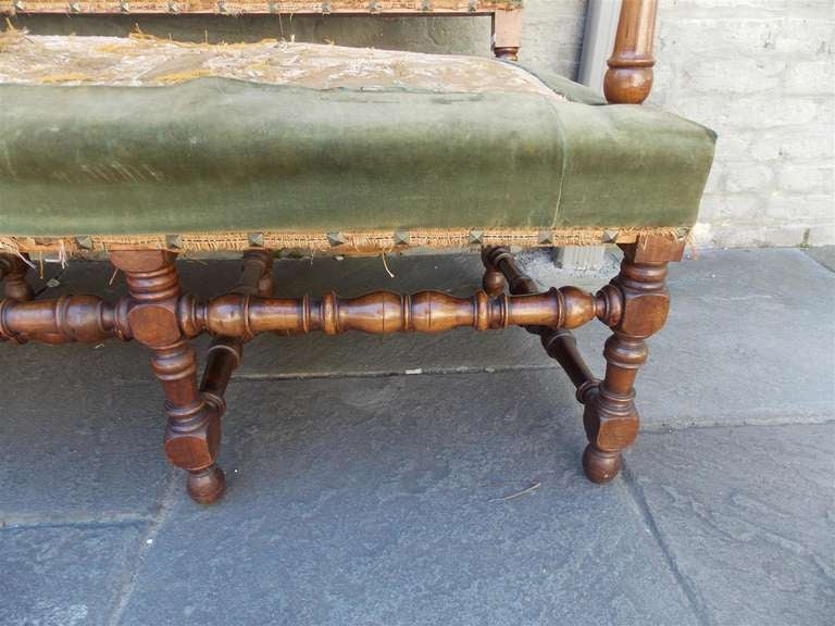 French Walnut Tapestry Settee 4