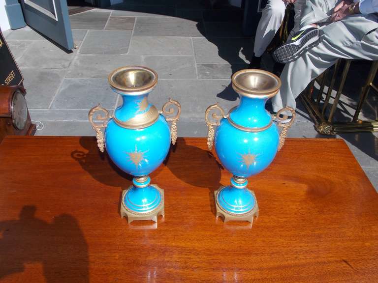 Pair of Sevres Vases with Ormolu Mounts. Circa 1830 1