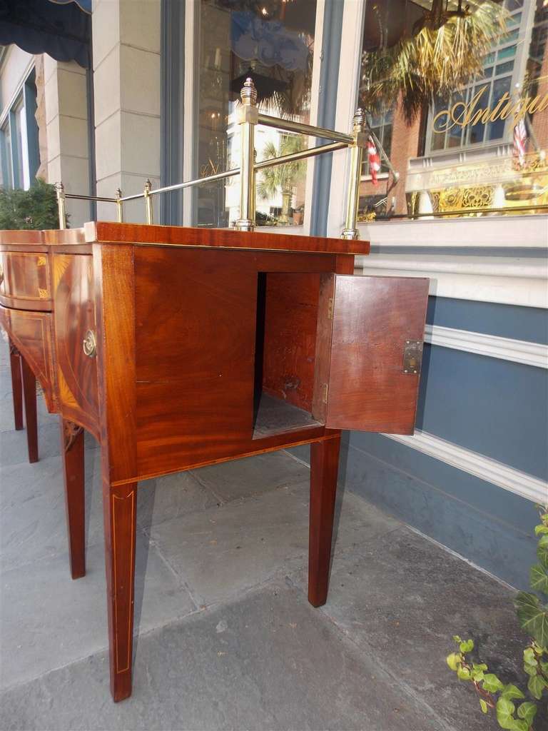 English Hepplewhite Mahogany Gallery Sideboard. Circa 1780 4