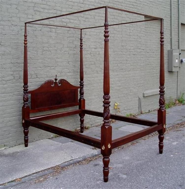 New York  Four Poster Mahogany Bed 1