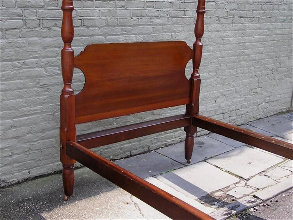 American Colonial Philadelphia Mahogany Four Poster Tester Bed. Circa 1780