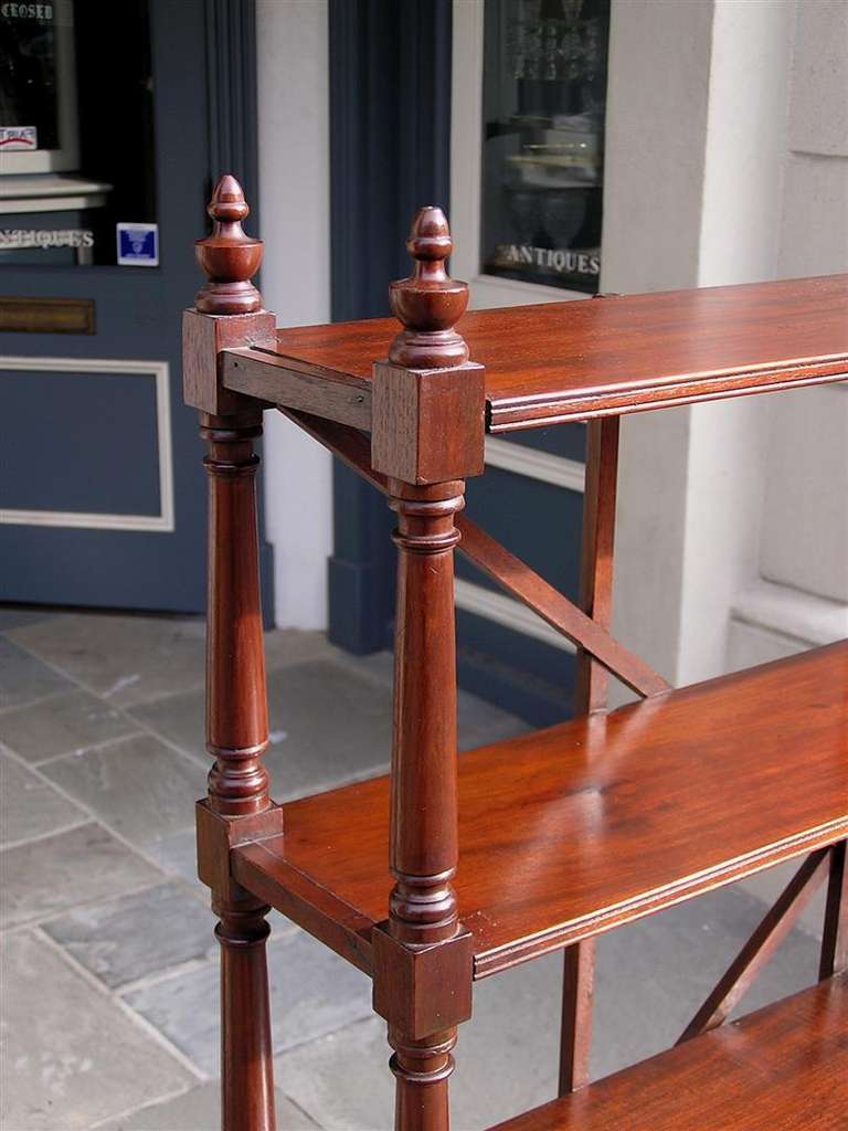 English Regency Book Matched Mahogany Bookcase with Tiered Shelving, C. 1810 For Sale 2