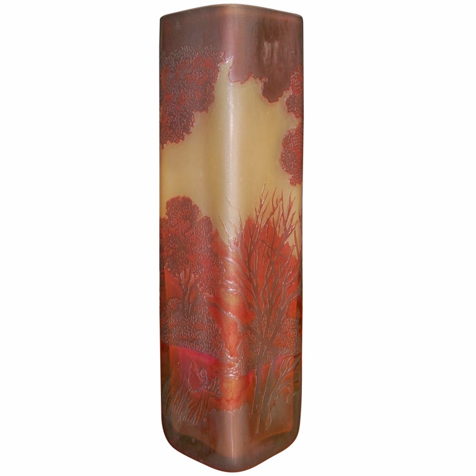French Flower Vase by Emile Galle. Circa 1880