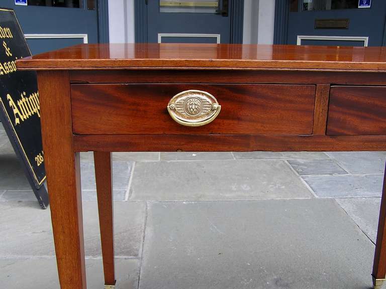 18th Century and Earlier English Mahogany Writing Table. Circa 1790