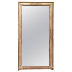 French Carved Wood Floral Gilt Wall Mirror, Circa 1820 3