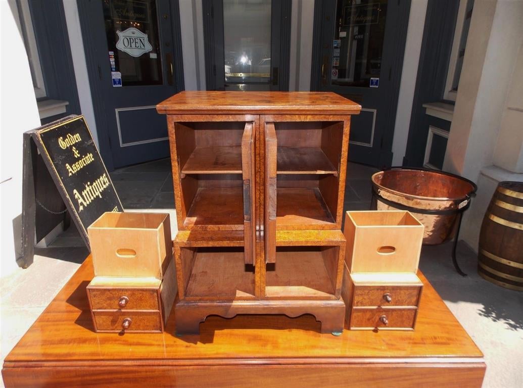 English Burl Walnut Salesman Sampler, Circa 1815