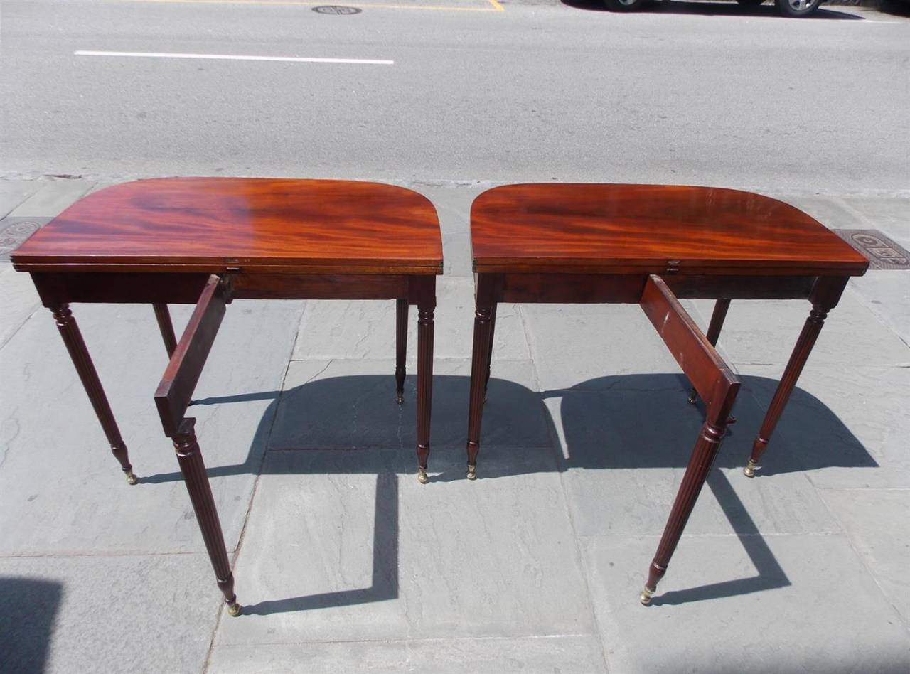 Pair of American Sheraton Mahogany Card Tables, NY Circa 1790 6