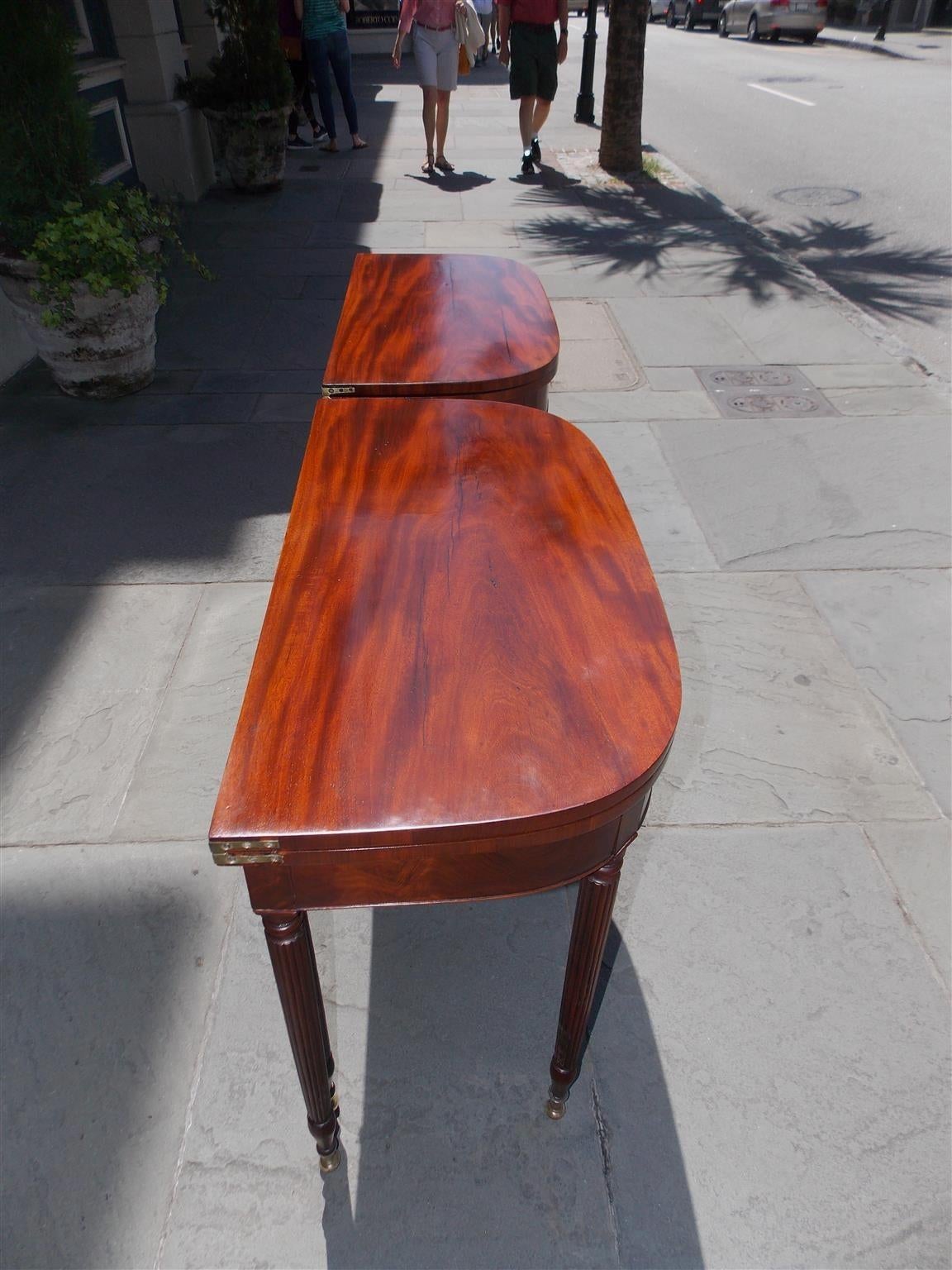 Pair of American Sheraton Mahogany Card Tables, NY Circa 1790 3