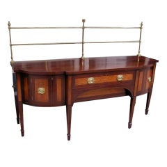 English Mahogany Hepplewhite Satinwood Inlaid Candelabra Sideboard , Circa 1780 6