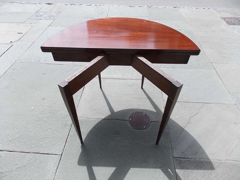 English Mahogany Demi-lune Game Table. Circa 1780-90 For Sale 1