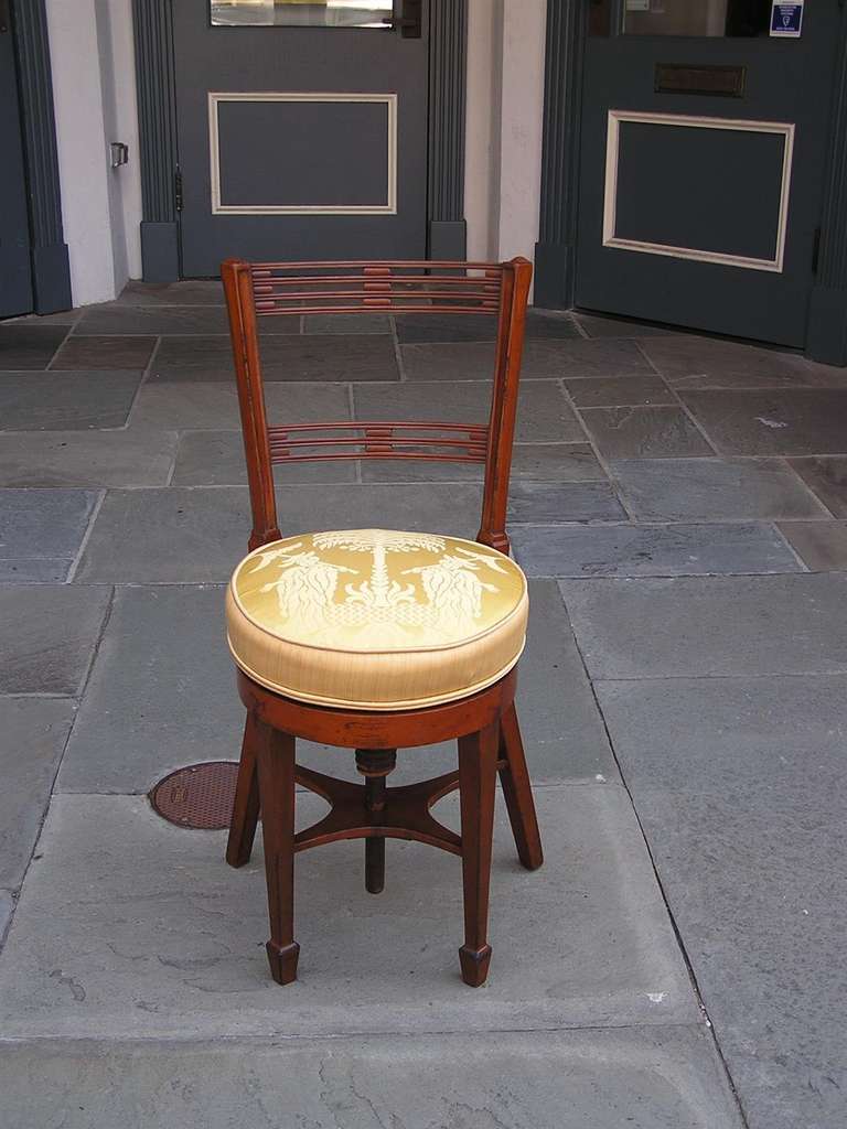 English Regency Mahogany  Piano/Harp Chair. Circa 1790