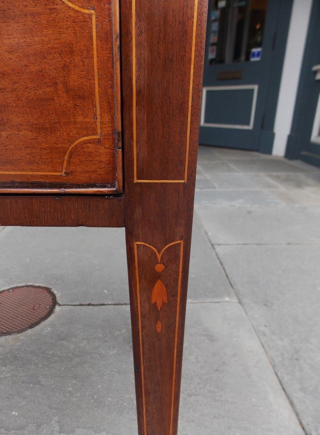 Charleston Mahogany Inlaid Two-Drawer Side Table, Circa 1800 2