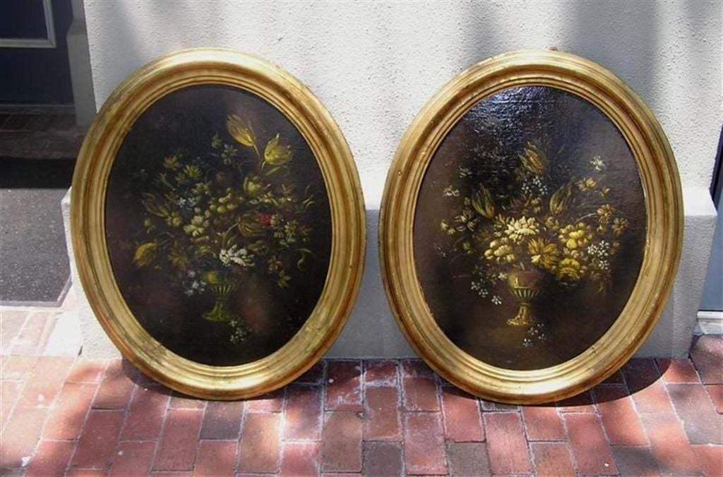 19th Century Pair of Oil on Canvas  Paintings