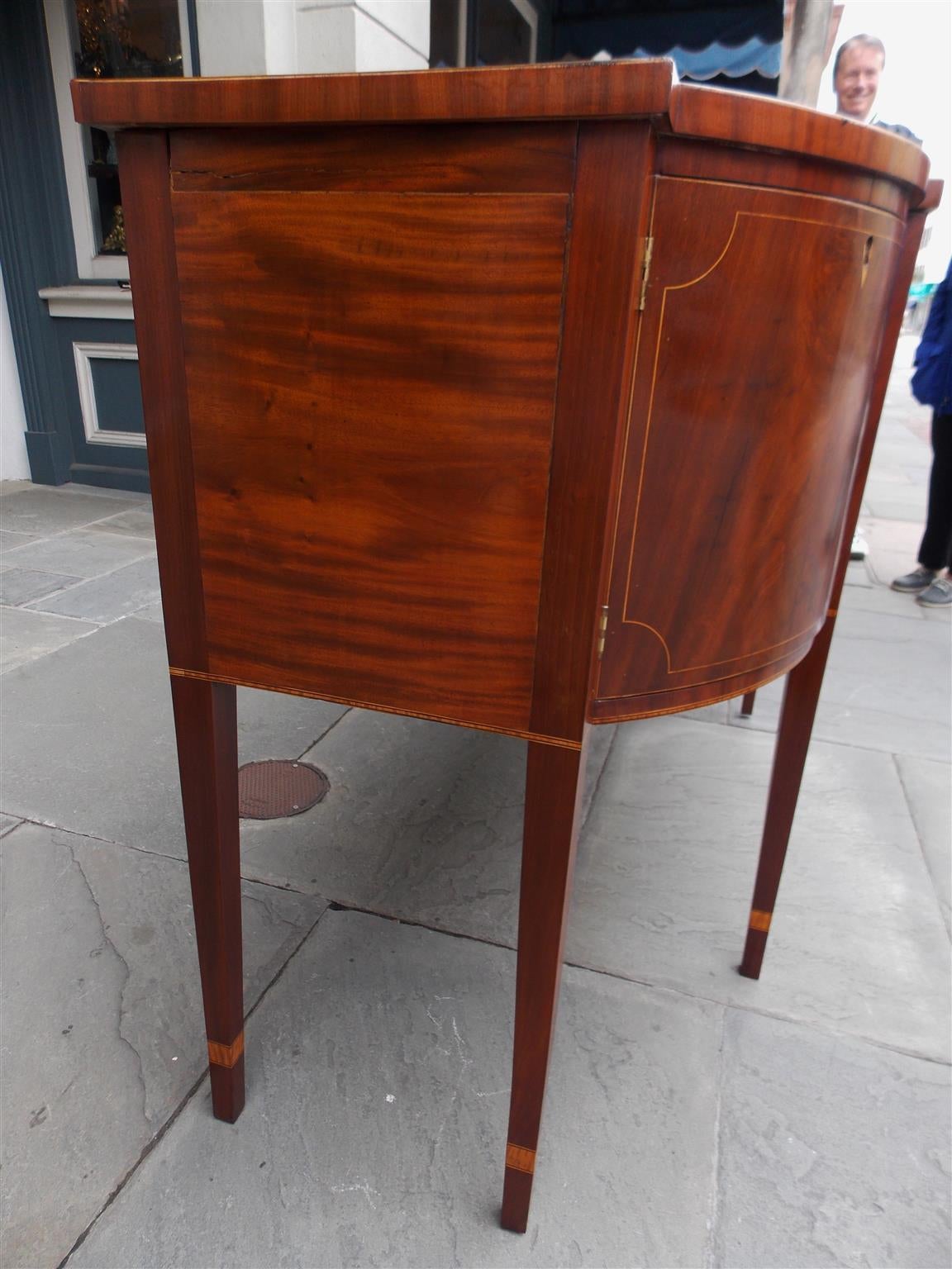 Late 18th Century American Mahogany and Satinwood Inlaid Sideboard, Circa 1800