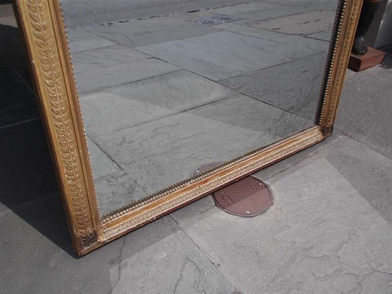 French Painted and Gilt Trumeau Mirror.  Circa 1780 For Sale 4