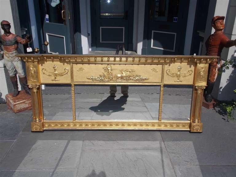 English Adam Gilt Over Mantel Mirror. Circa 1820 For Sale 1