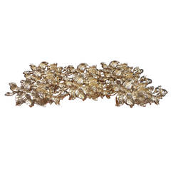 Set of Eight American Cast Brass Rose Floral Tie Backs, Harvin, Balt, Circa 1890 8
