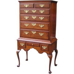 English Walnut Feather Banded Highboy On Stand . Circa 1750 11