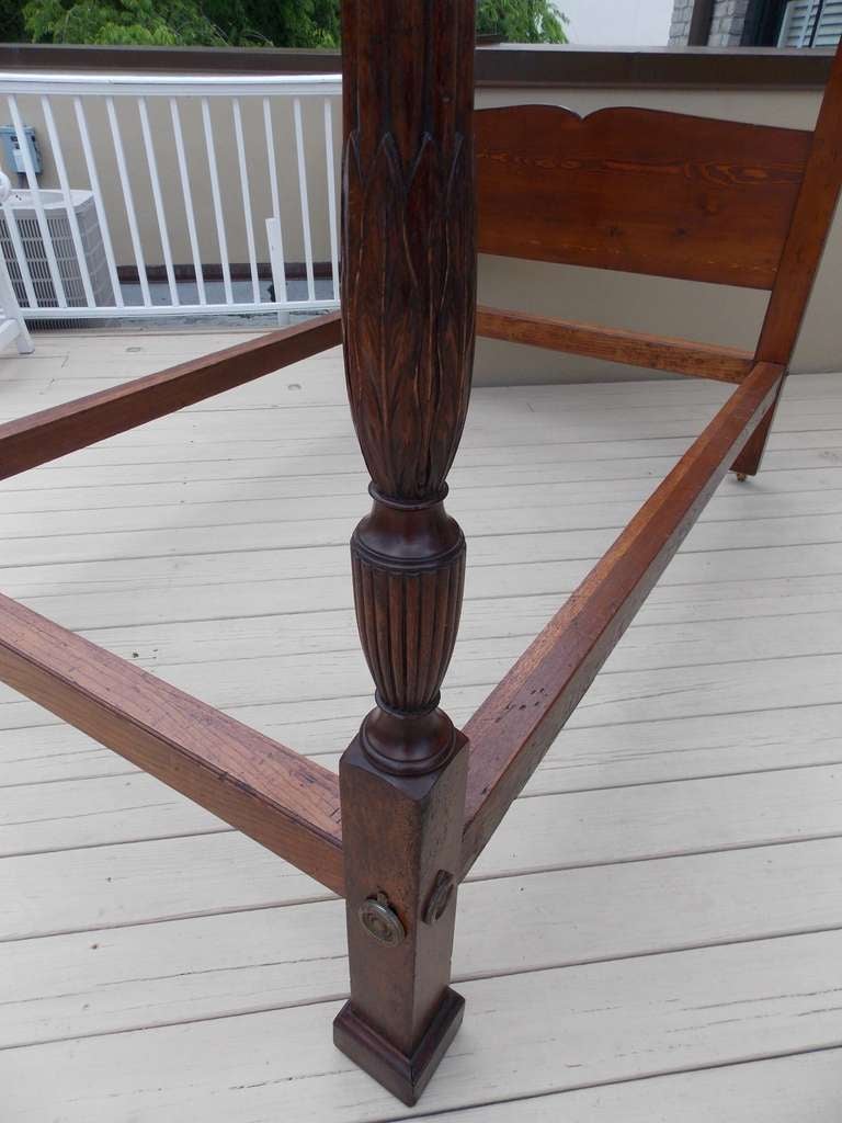 English Cuban Mahogany Tester Bed For Sale 2