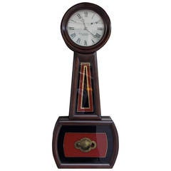 American Mahogany and Églomisé Banjo Clock, E. Howard, Boston, Circa 1860 12