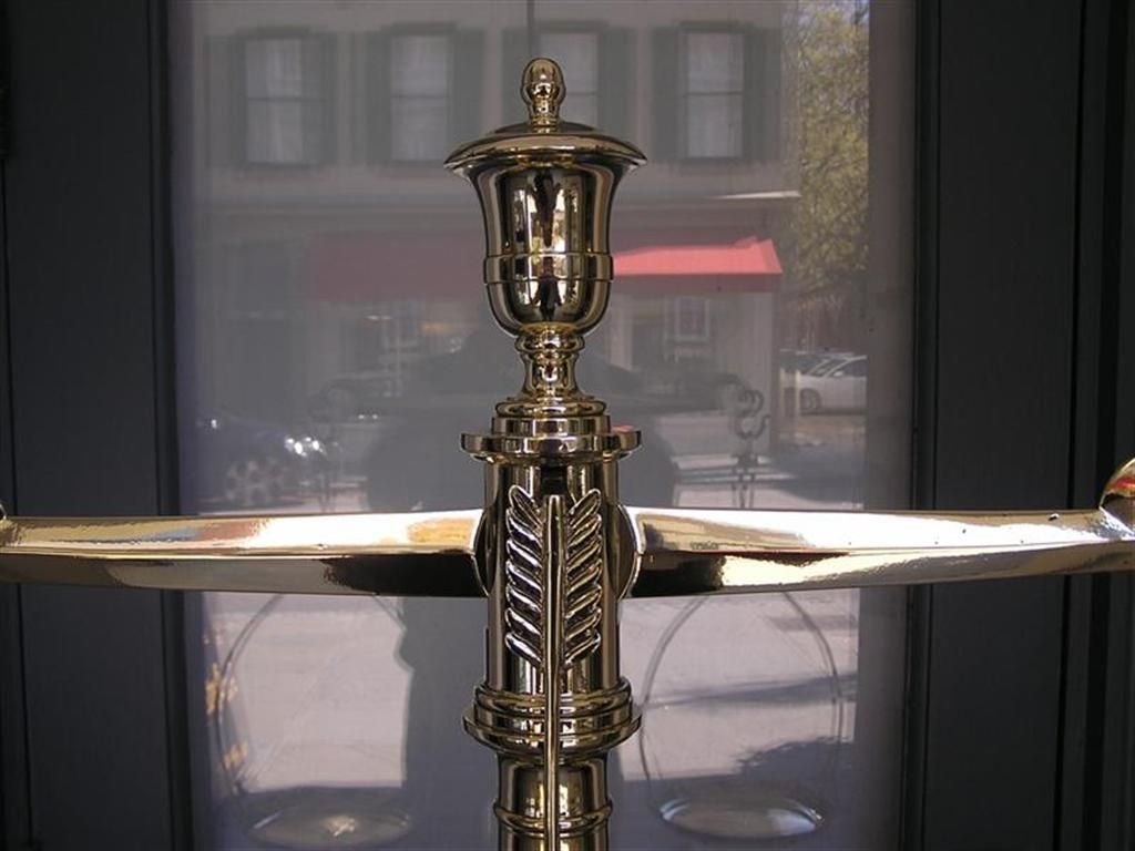 English Brass Urn & Marble Base Scale . Circa 1815  For Sale 2