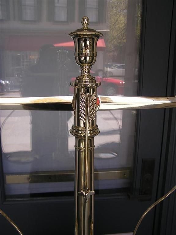 Urna inglese in ottone e scala con base in marmo . Circa 1815 in vendita 1