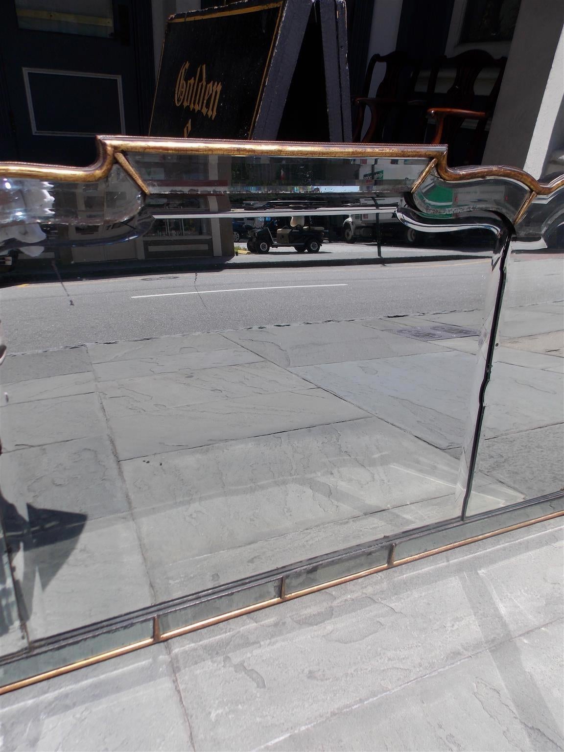 English Queen Anne Gilt and Gesso Overmantel Mirror, Circa 1710 1