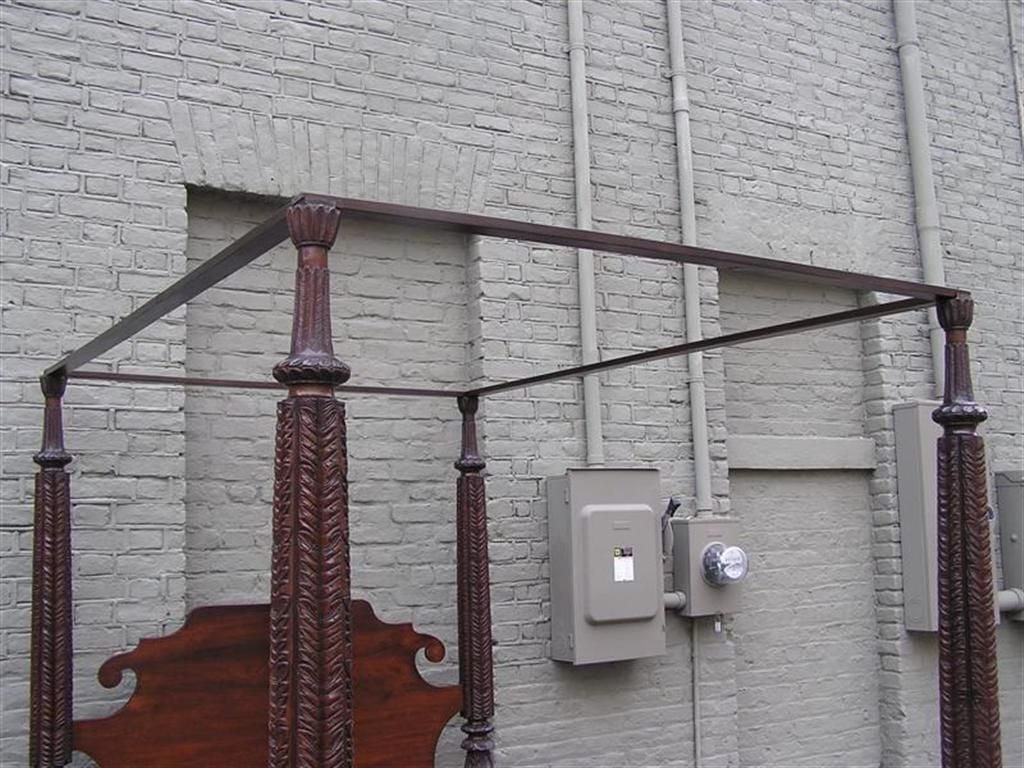 19th Century Caribbean Mahogany Four Poster Bed