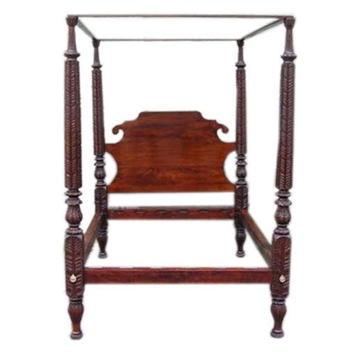 Caribbean Mahogany Four Poster Bed