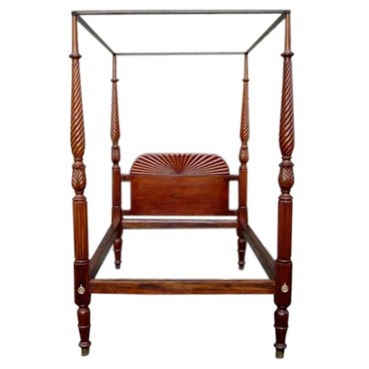 American Mahogany Four Poster  Bed