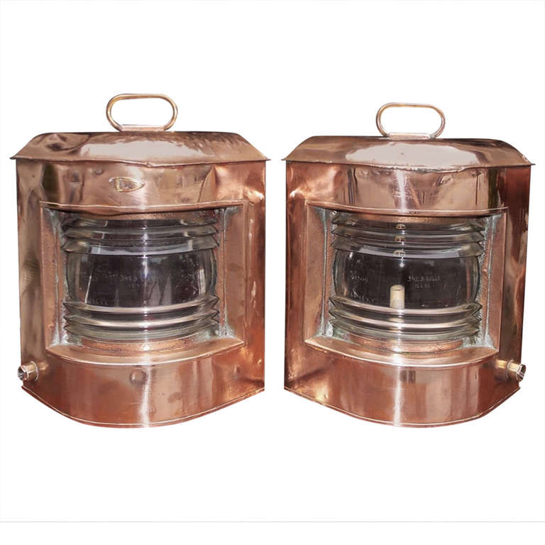 Ship Lanterns 79 For On 1stdibs Pair Of English Copper Ship Lanterns By Meteorite Circa 1900