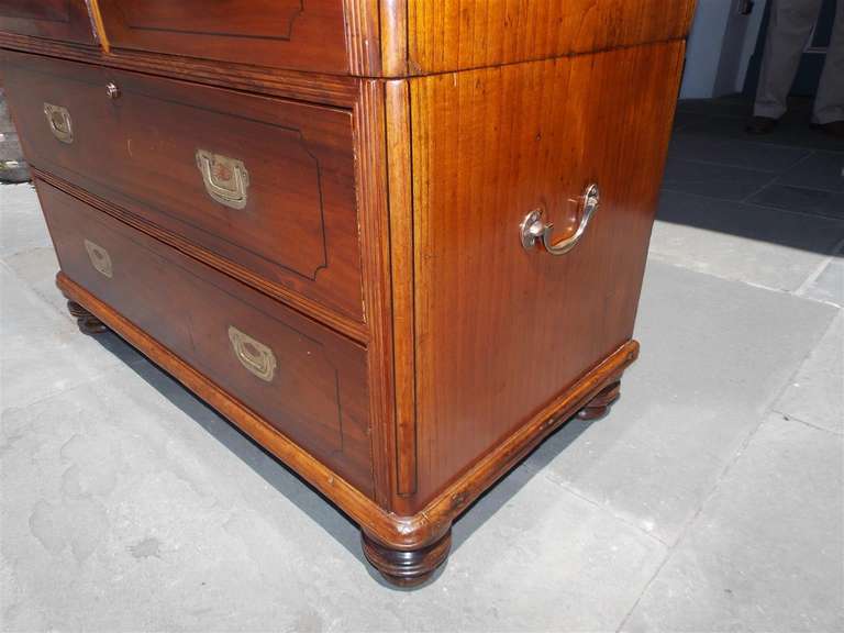English Camphor Wood Campaign Chest / Desk, Circa 1780 In Excellent Condition In Hollywood, SC