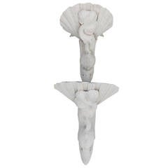 Pair of English Chippendale Carved and Painted Swan Wall Brackets, Circa 1790 10