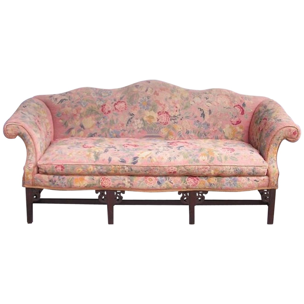 English Chinese Chippendale Needlepoint Sofa, Circa 1750 For Sale at 1stDibs | chinese chippendale sofa, sofa chinese, in chinese