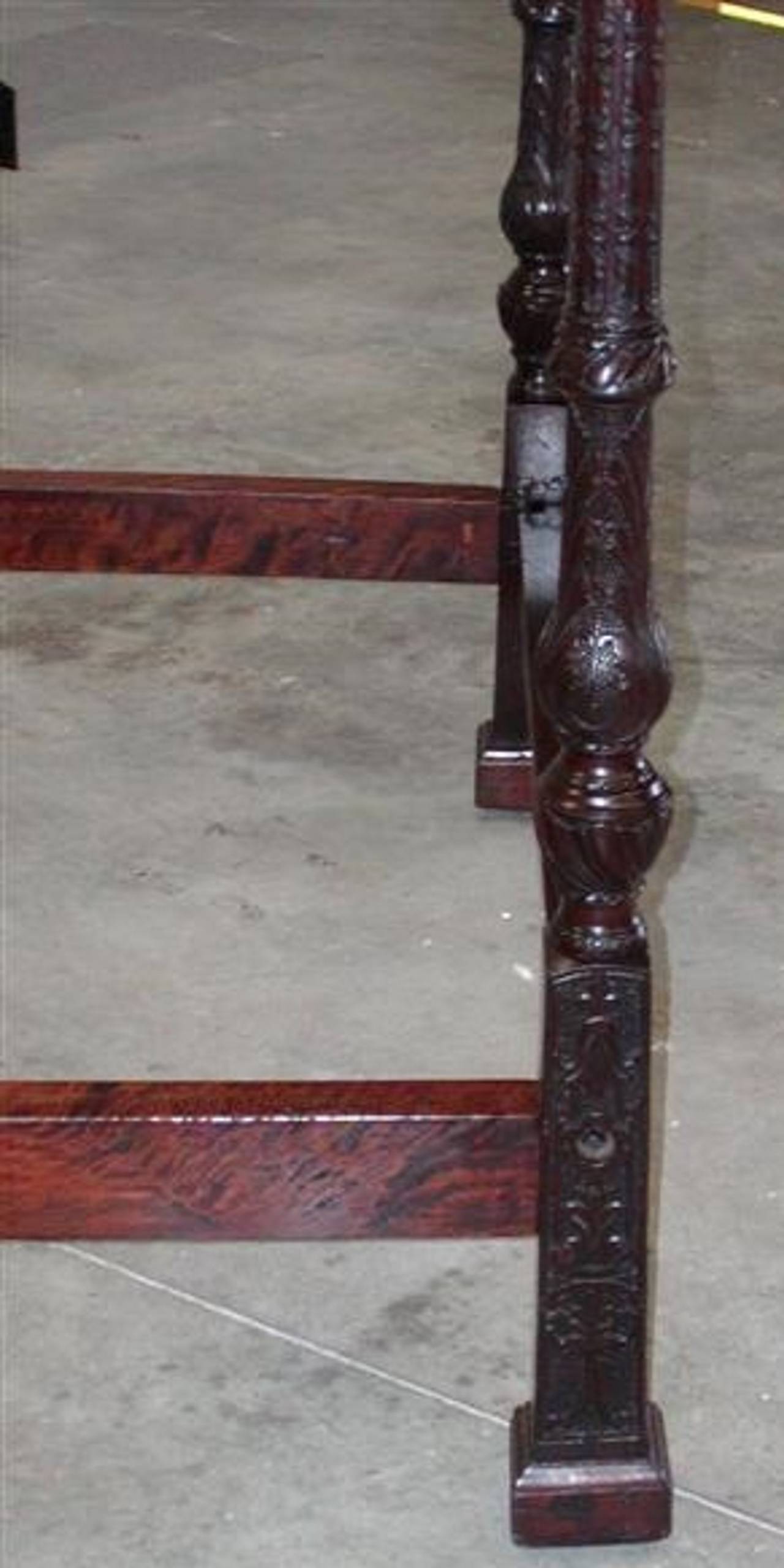 George II English Mahogany Four-Poster Gadrooned Tester Bed with Marlboro Feet, Circa 1760 For Sale