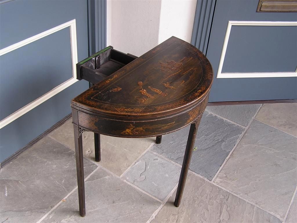 19th Century English Chinoiserie Game Table