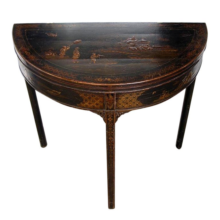 English Chinoiserie Game Table