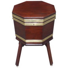 English Chippendale Mahogany Octagonal Cellarette on Stand, Circa 1770