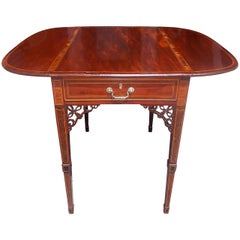 Antique American Mahogany and Tulipwood Pembroke Table, VA, Circa 1790