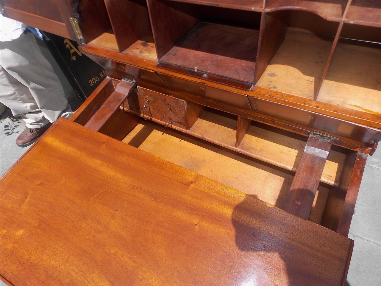 American Sheraton Mahogany Campaign Desk, Circa 1820 For Sale 3