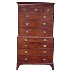 English Mahogany Chest on Chest