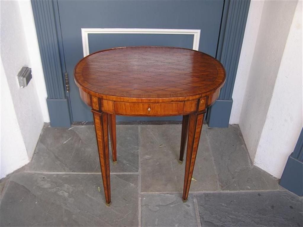 Italian Oval One Drawer Stand