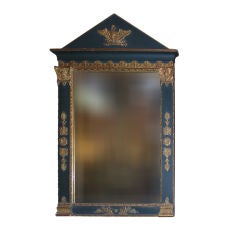 French Painted and Gilt Mirror