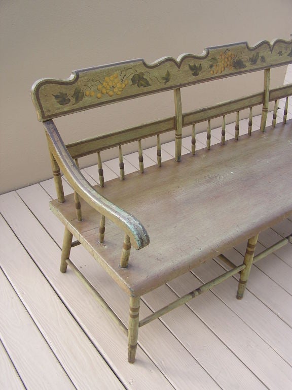 antique spindle bench