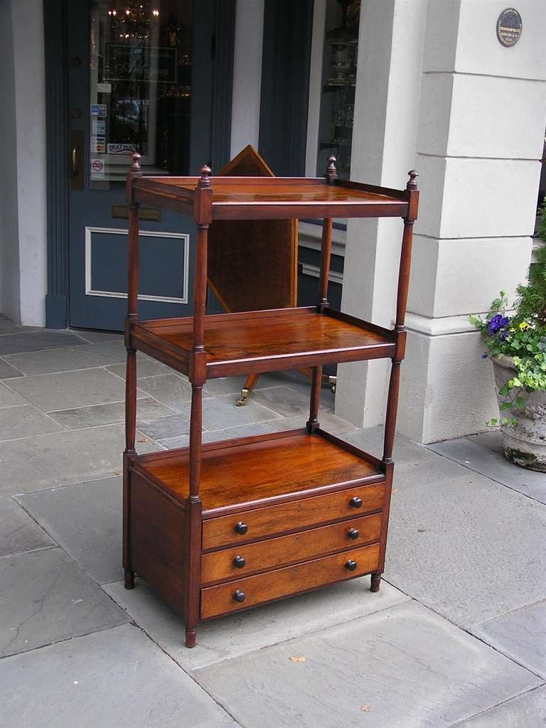 18th Century and Earlier English Regency Mahogany Etegere For Sale