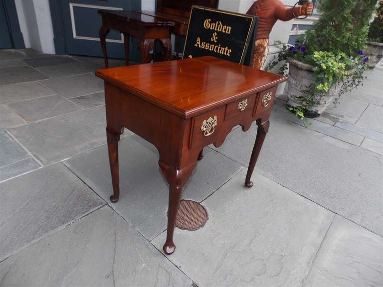 18th Century and Earlier English Queen Anne Mahogany Low Boy, Circa 1790