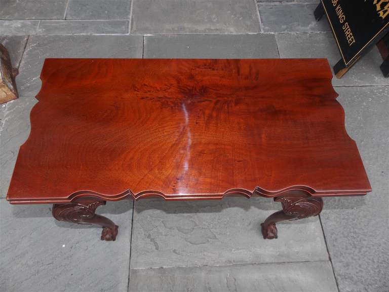 English Chippendale Mahogany Game Table, Circa 1780 In Excellent Condition In Hollywood, SC