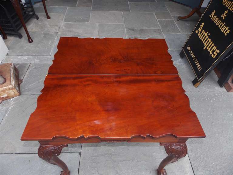 English Chippendale Mahogany Game Table, Circa 1780 2