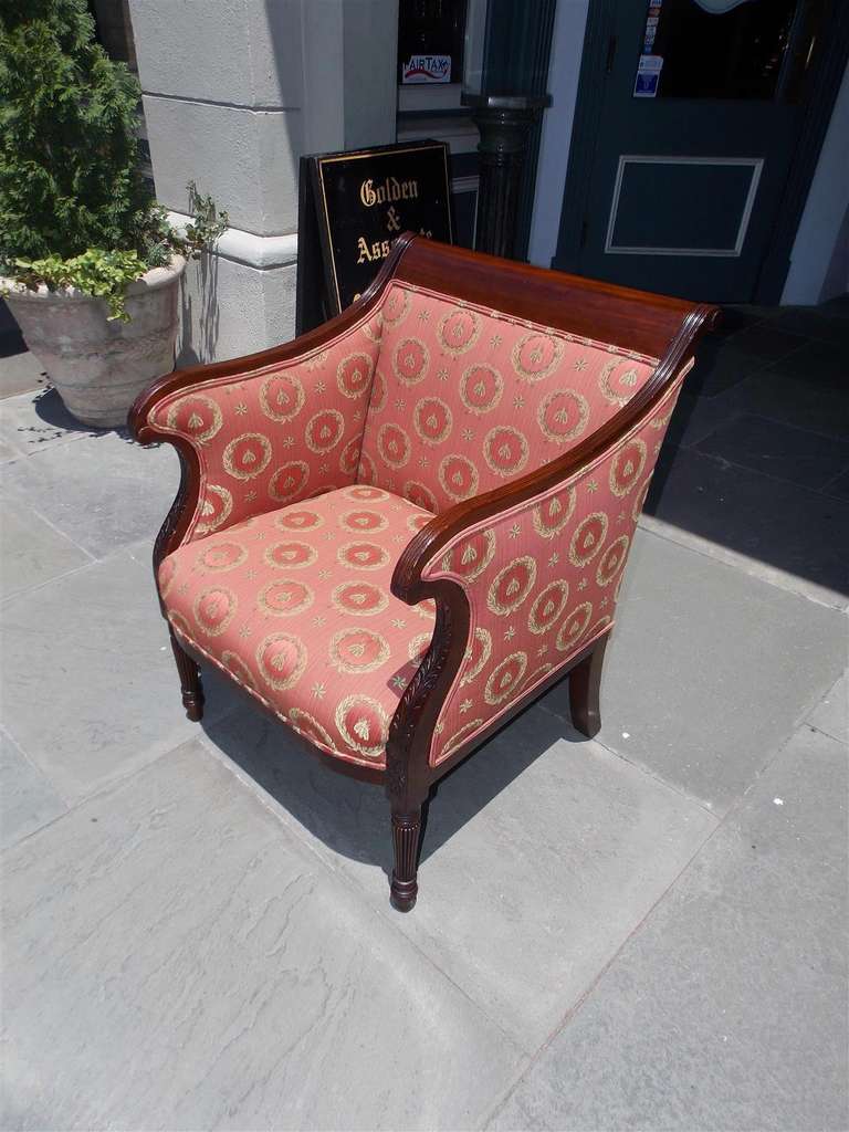 19th Century American Mahogany Armchair, Baltimore, Circa 1820 For Sale