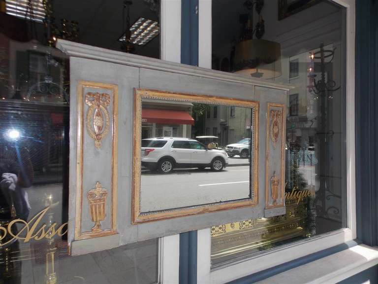 French Painted and Gilt Wall Mirror, Circa 1830 In Excellent Condition In Hollywood, SC